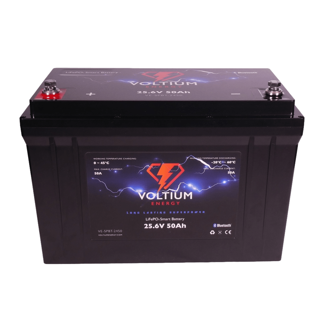 Voltium Energy LiFePO4 Lithium Batterij 25,6 Volt 50Ah 1280Wh Top Merken Winkel